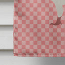 German Modena Pigeon Pink Check House Flag 28x40 Porch Sleeve Pole Decorative Outside Yard Banner Artwork Wall Hanging, Polyester