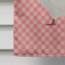 Nun Pigeon Pink Check House Flag 28x40 Porch Sleeve Pole Decorative Outside Yard Banner Artwork Wall Hanging, Polyester