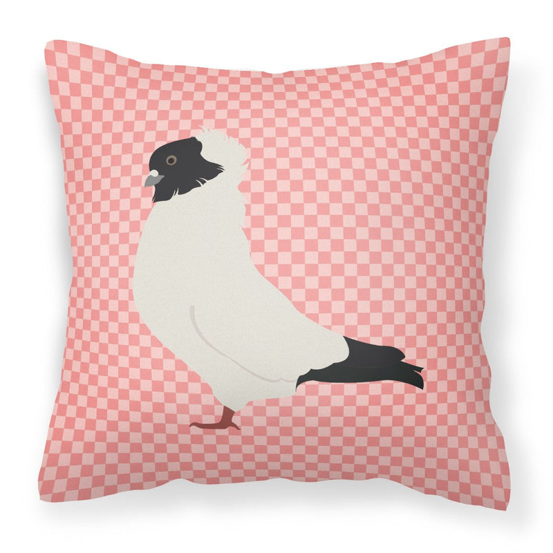 Nun Pigeon Pink Check Fabric Decorative Pillow BB7952PW1818