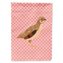 Golden Phoenix Quail Pink Check House Flag 28x40 Porch Sleeve Pole Decorative Outside Yard Banner Artwork Wall Hanging, Polyester