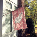 Texas Quail Pink Check House Flag 28x40 Porch Sleeve Pole Decorative Outside Yard Banner Artwork Wall Hanging, Polyester