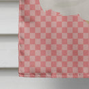 Texas Quail Pink Check House Flag 28x40 Porch Sleeve Pole Decorative Outside Yard Banner Artwork Wall Hanging, Polyester