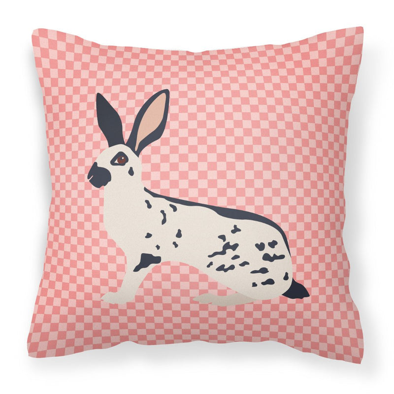 English Spot Rabbit Pink Check Fabric Decorative Pillow BB7961PW1818