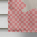 Hermelin Rabbit Pink Check House Flag 28x40 Porch Sleeve Pole Decorative Outside Yard Banner Artwork Wall Hanging, Polyester