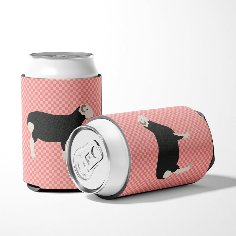 Herwick Sheep Pink Check Can or Bottle Hugger BB7970CC