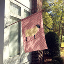 Suffolk Sheep Pink Check House Flag 28x40 Porch Sleeve Pole Decorative Outside Yard Banner Artwork Wall Hanging, Polyester