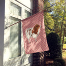 Jacob Sheep Pink Check House Flag 28x40 Porch Sleeve Pole Decorative Outside Yard Banner Artwork Wall Hanging, Polyester
