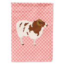 Jacob Sheep Pink Check House Flag 28x40 Porch Sleeve Pole Decorative Outside Yard Banner Artwork Wall Hanging, Polyester