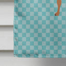 Bactrian Camel Blue Check House Flag 28x40 Porch Sleeve Pole Decorative Outside Yard Banner Artwork Wall Hanging, Polyester