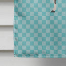 Holstein Cow Blue Check House Flag 28x40 Porch Sleeve Pole Decorative Outside Yard Banner Artwork Wall Hanging, Polyester