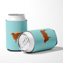 Ankole-Watusu Cow Blue Check Can or Bottle Hugger BB7997CC