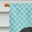 Dutch Bantam Chicken Blue Check House Flag 28x40 Porch Sleeve Pole Decorative Outside Yard Banner Artwork Wall Hanging, Polyester