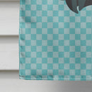 Dutch Bantam Chicken Blue Check House Flag 28x40 Porch Sleeve Pole Decorative Outside Yard Banner Artwork Wall Hanging, Polyester