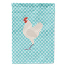 German Langshan Chicken Blue Check House Flag 28x40 Porch Sleeve Pole Decorative Outside Yard Banner Artwork Wall Hanging, Polyester