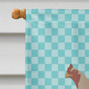 Kulang Chicken Blue Check House Flag 28x40 Porch Sleeve Pole Decorative Outside Yard Banner Artwork Wall Hanging, Polyester