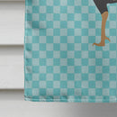 Kulang Chicken Blue Check House Flag 28x40 Porch Sleeve Pole Decorative Outside Yard Banner Artwork Wall Hanging, Polyester
