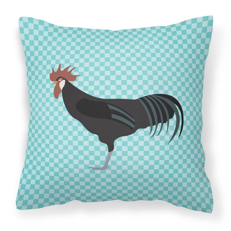 Minorca Ctalalan Chicken Blue Check Fabric Decorative Pillow BB8015PW1818