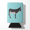 American Mammoth Jack Donkey Blue Check Can or Bottle Hugger BB8018CC