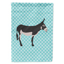 American Mammoth Jack Donkey Blue Check Flag Canvas House Size BB8018CHF