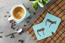 American Mammoth Jack Donkey Blue Check Foam Coaster  BB8018FC