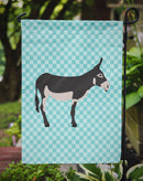American Mammoth Jack Donkey Blue Check Garden Flag - Outdoor Decorative Yard Flag