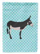 American Mammoth Jack Donkey Blue Check Garden Flag - Outdoor Decorative Yard Flag