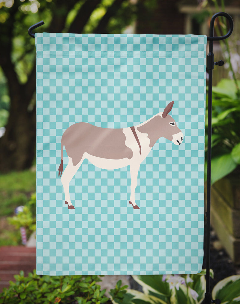 Australian Teamster Donkey Blue Check Garden Flag - Outdoor Decorative Yard Flag