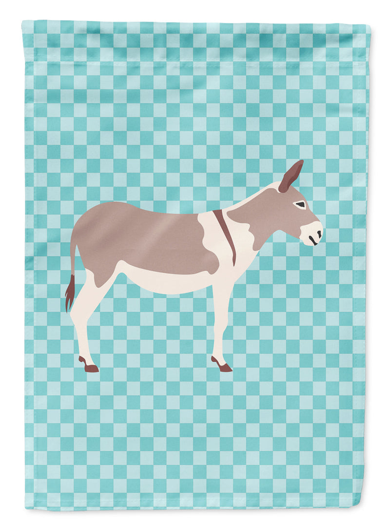 Australian Teamster Donkey Blue Check Garden Flag - Outdoor Decorative Yard Flag