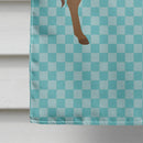 Cotentin Donkey Blue Check House Flag 28x40 Porch Sleeve Pole Decorative Outside Yard Banner Artwork Wall Hanging, Polyester