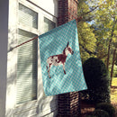 American Spotted Donkey Blue Check Flag Canvas House Size BB8025CHF