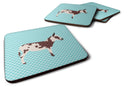 American Spotted Donkey Blue Check Foam Coaster  BB8025FC