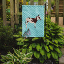 American Spotted Donkey Blue Check Garden Flag - Outdoor Decorative Yard Flag