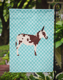 American Spotted Donkey Blue Check Garden Flag - Outdoor Decorative Yard Flag
