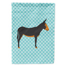 Catalan Donkey Blue Check House Flag 28x40 Porch Sleeve Pole Decorative Outside Yard Banner Artwork Wall Hanging, Polyester