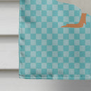 Crested Duck Blue Check House Flag 28x40 Porch Sleeve Pole Decorative Outside Yard Banner Artwork Wall Hanging, Polyester