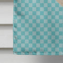 West Harlequin Duck Blue Check House Flag 28x40 Porch Sleeve Pole Decorative Outside Yard Banner Artwork Wall Hanging, Polyester