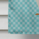 Bali Duck Blue Check House Flag 28x40 Porch Sleeve Pole Decorative Outside Yard Banner Artwork Wall Hanging, Polyester