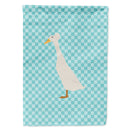 Bali Duck Blue Check House Flag 28x40 Porch Sleeve Pole Decorative Outside Yard Banner Artwork Wall Hanging, Polyester