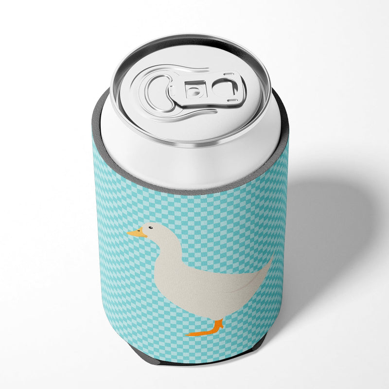 American Pekin Duck Blue Check Can or Bottle Hugger BB8034CC