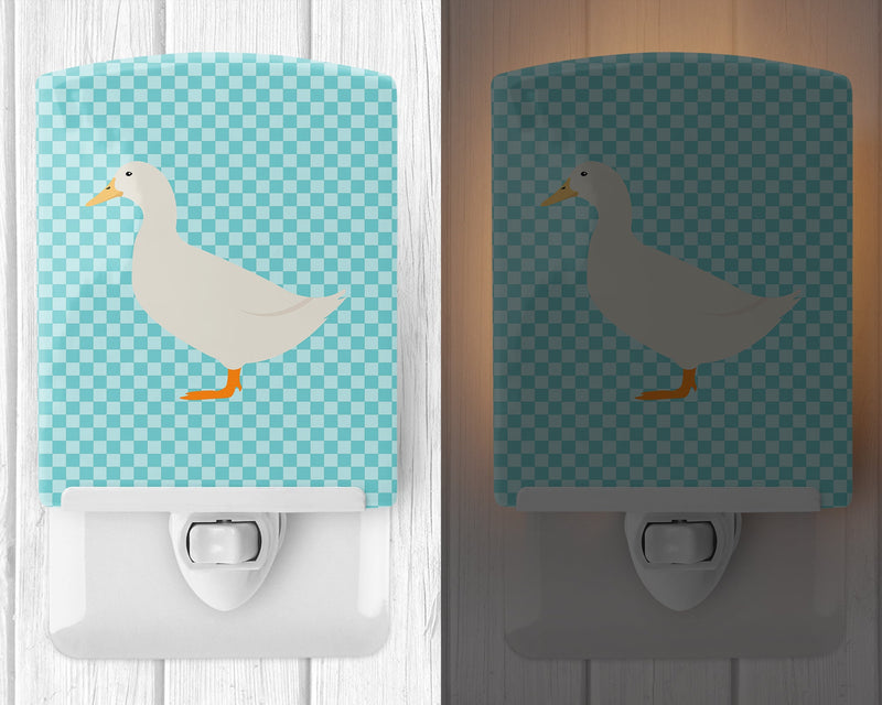 American Pekin Duck Blue Check Ceramic Night Light BB8034CNL