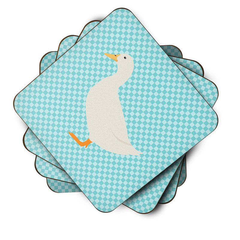 American Pekin Duck Blue Check Foam Coaster  BB8034FC