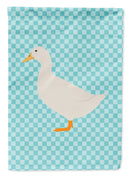 American Pekin Duck Blue Check Garden Flag - Outdoor Decorative Yard Flag