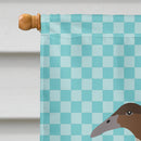 Dutch Hook Bill Duck Blue Check House Flag 28x40 Porch Sleeve Pole Decorative Outside Yard Banner Artwork Wall Hanging, Polyester
