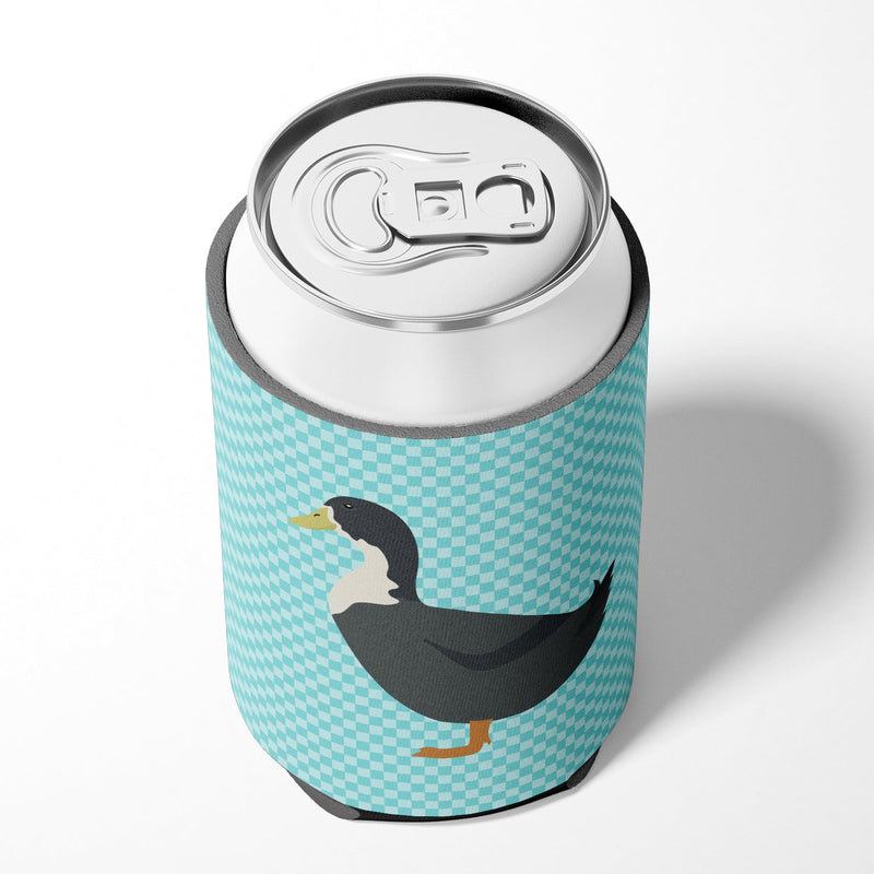 Blue Swedish Duck Blue Check Can or Bottle Hugger BB8036CC