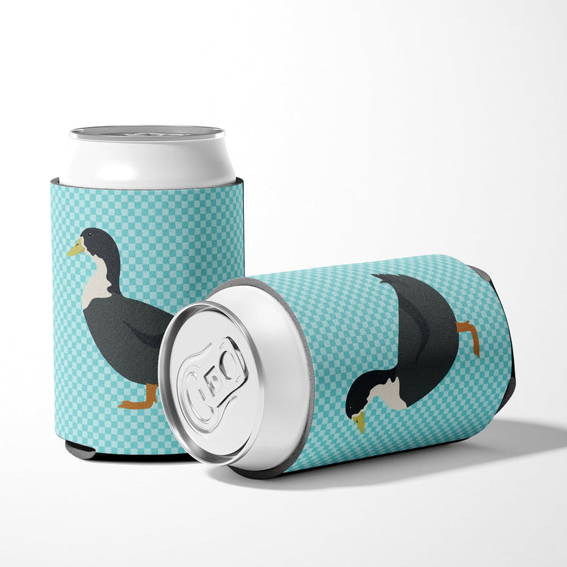 Blue Swedish Duck Blue Check Can or Bottle Hugger BB8036CC