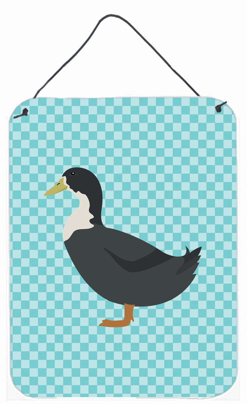 Blue Swedish Duck Blue Check Wall or Door Hanging Prints BB8036DS1216