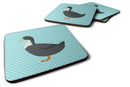 Blue Swedish Duck Blue Check Foam Coaster  BB8036FC