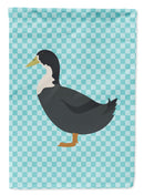 Blue Swedish Duck Blue Check Garden Flag - Outdoor Decorative Yard Flag
