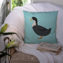 Blue Swedish Duck Blue Check Throw Pillow - 14x14 Decorative Pillow – Art for Your Home & Patio BB8036PW1414