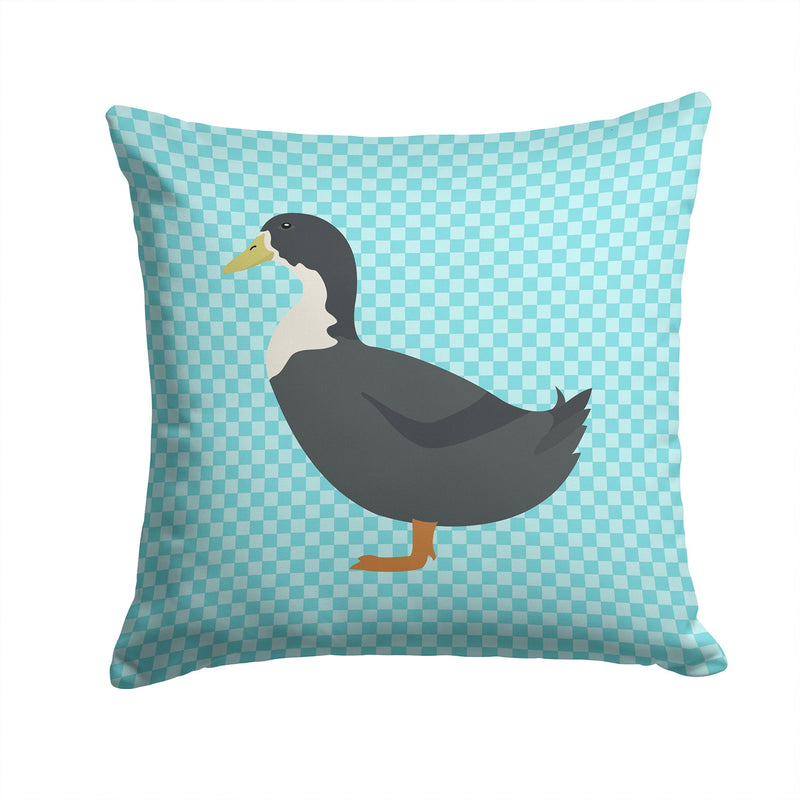 Blue Swedish Duck Blue Check Throw Pillow - 14x14 Decorative Pillow – Art for Your Home & Patio BB8036PW1414